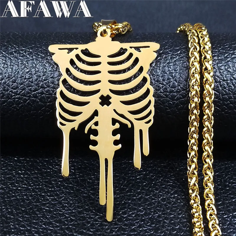 2023 Gothic Skull Stainless Steel Statement Necklace for Women Gold Color Necklaces Jewelry colgante mujer N3022S03
2023 Gothic Skull Stainless Steel Statement Necklace for Women Gold Color Necklaces Jewelry colgante mujer N3022S03
