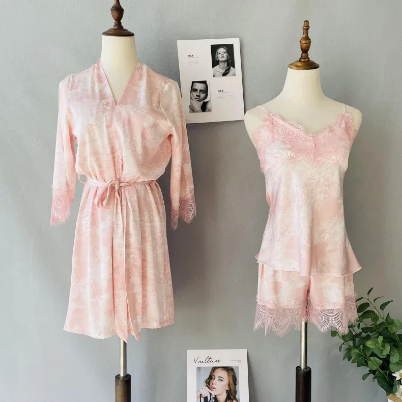 Lady Sexy Full Slip Lace Kimono Bathrobe Gown Sleepwear Rayon 3PCS Pajamas Set SleepwearLoose Casual Home Clothes Trouser Suits
Lady Sexy Full Slip Lace Kimono Bathrobe Gown Sleepwear Rayon 3PCS Pajamas Set SleepwearLoose Casual Home Clothes Trouser Suits