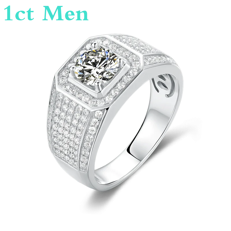 Moissanite Ring 1ct 6.5mm Round Cut D Color Lab Grown Diamond Silver Ring Fine Jewelry Men Gift With National GRA Certificate
Moissanite Ring 1ct 6.5mm Round Cut D Color Lab Grown Diamond Silver Ring Fine Jewelry Men Gift With National GRA Certificate