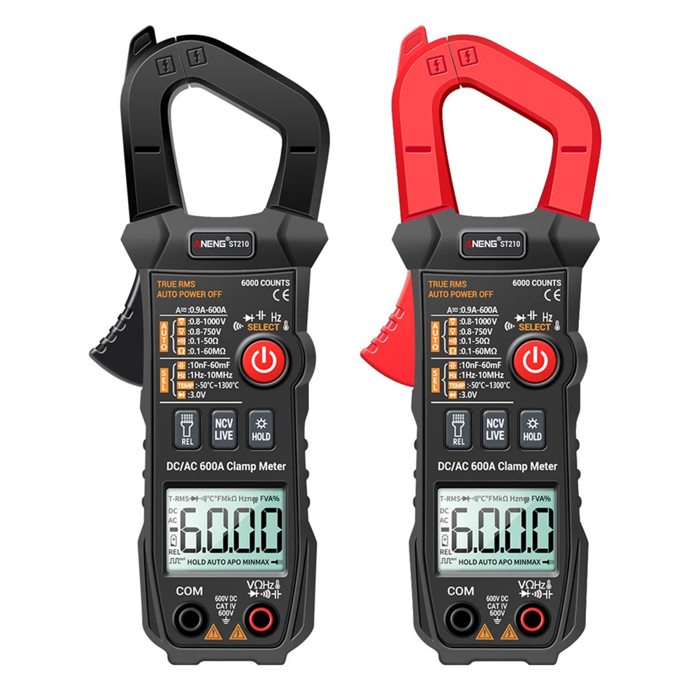 ANENG ST210 Digital Multimeter 6000 Counts NCV Professional Tester True RMS Portable AC/DC Voltage Meter LCD Backlight
ANENG ST210 Digital Multimeter 6000 Counts NCV Professional Tester True RMS Portable AC/DC Voltage Meter LCD Backlight