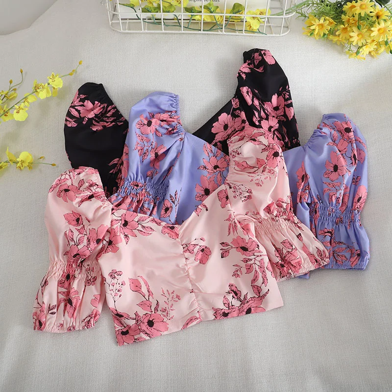 6793 Short Internet Hot Midriff-Baring Shirt Women's Summer Retro Square Collar All-Match Ultra-Short T-shirt Flower Tube Top
6793 Short Internet Hot Midriff-Baring Shirt Women's Summer Retro Square Collar All-Match Ultra-Short T-shirt Flower Tube Top