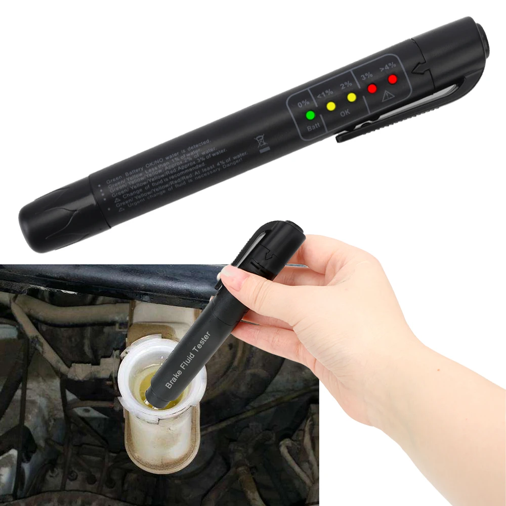 

Мини Электронная ручка 5 светодиодный индикатор дисплей тестер тормозной жидкости цифровой для DOT3/DOT4 Авто жидкостное тестирование тормозн...