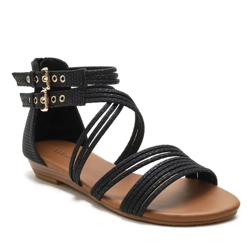 Wedge sandals women 2021 summer new open-toed women's shoes thick soled soft-soled cross Roman sandals
Wedge sandals women 2021 summer new open-toed women's shoes thick soled soft-soled cross Roman sandals