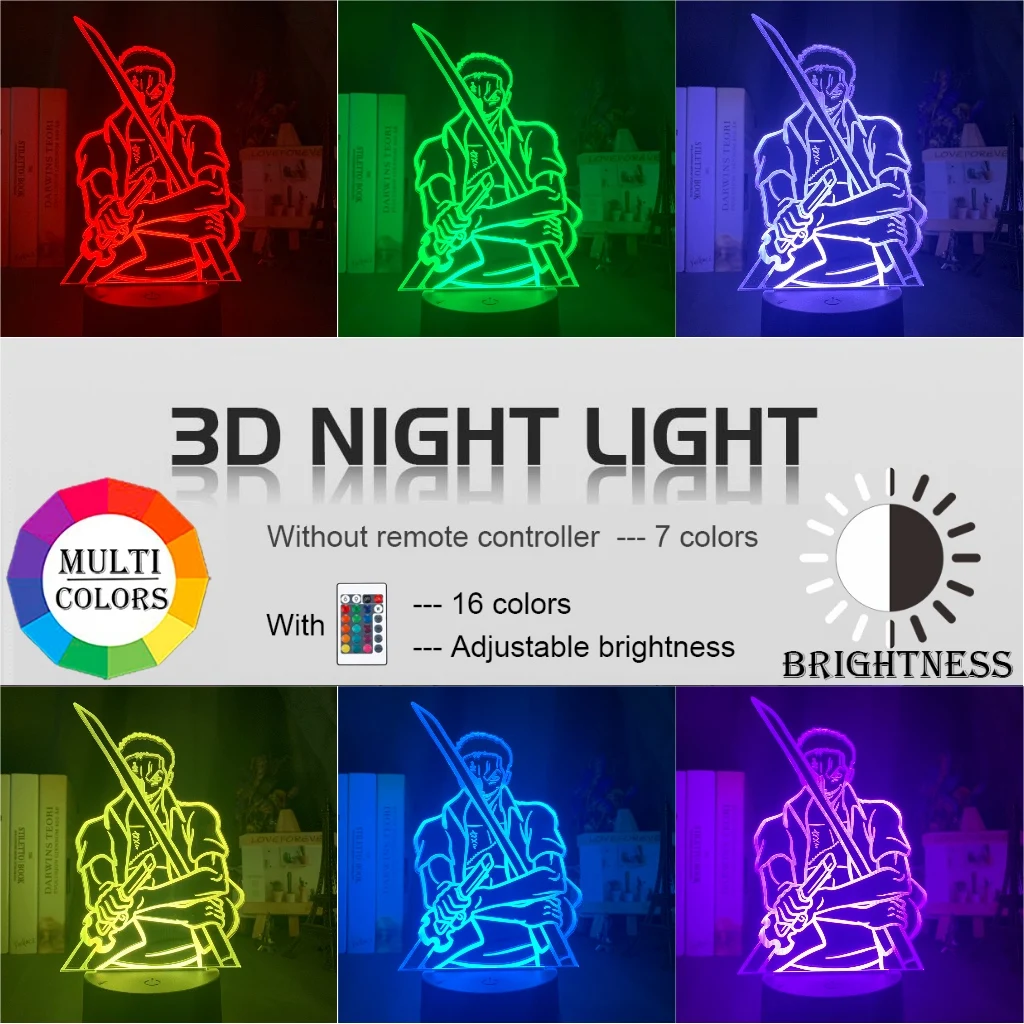 3D Anime Lamp Roronoa Zoro and Sword Figure Bedroom Decoration Cool Children's Birthday Gift Bedside Multicolor Table Lamp
3D Anime Lamp Roronoa Zoro and Sword Figure Bedroom Decoration Cool Children's Birthday Gift Bedside Multicolor Table Lamp