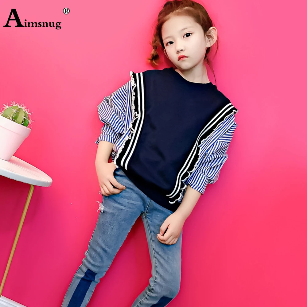 Children Patchwork Stripes T-shirt Kids Clothes Baby Girls Fashion Shirt Casual Pullovers Long Sleeve 2021 Autumn Ruffled Tops 
Children Patchwork Stripes T-shirt Kids Clothes Baby Girls Fashion Shirt Casual Pullovers Long Sleeve 2021 Autumn Ruffled Tops