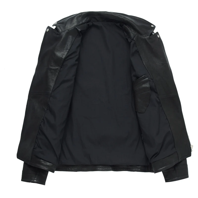 Nice Shipping Mens Clothing Male Tanned Sheepskin Leather Jackets Mens Vintage Black Leather Coats Slim Turn Down Collar Outwear
Nice Shipping Mens Clothing Male Tanned Sheepskin Leather Jackets Mens Vintage Black Leather Coats Slim Turn Down Collar Outwear