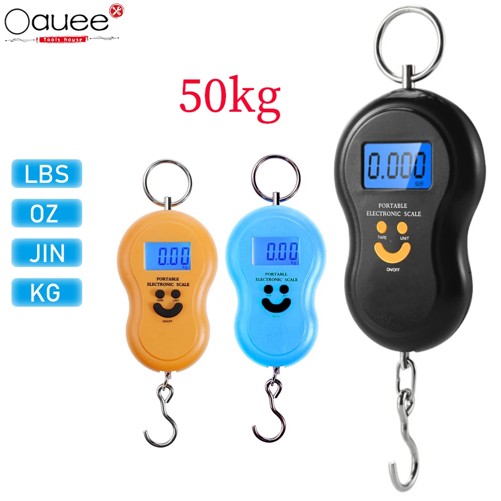 50Kg Mini Digital Scale For Fishing Luggage Travel Weighting kitchen Steelyard Hanging Electronic Hook Scale KG/LBS/JIN/OZ
50Kg Mini Digital Scale For Fishing Luggage Travel Weighting kitchen Steelyard Hanging Electronic Hook Scale KG/LBS/JIN/OZ