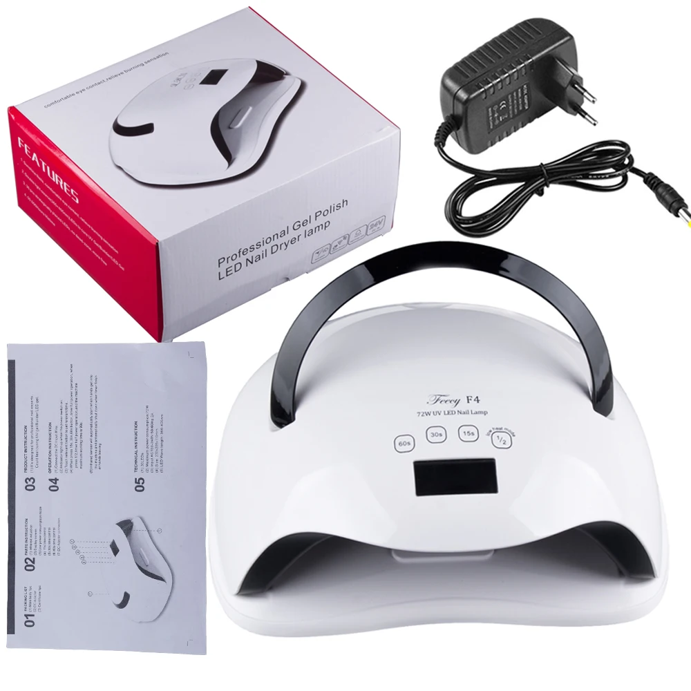 72W UV LED Nail Lamp for Nails Manicure Drying All Gel Polish Nail Dryer Machine LED Light Curing UV Gel Ice Lamp for Nail Salon
72W UV LED Nail Lamp for Nails Manicure Drying All Gel Polish Nail Dryer Machine LED Light Curing UV Gel Ice Lamp for Nail Salon