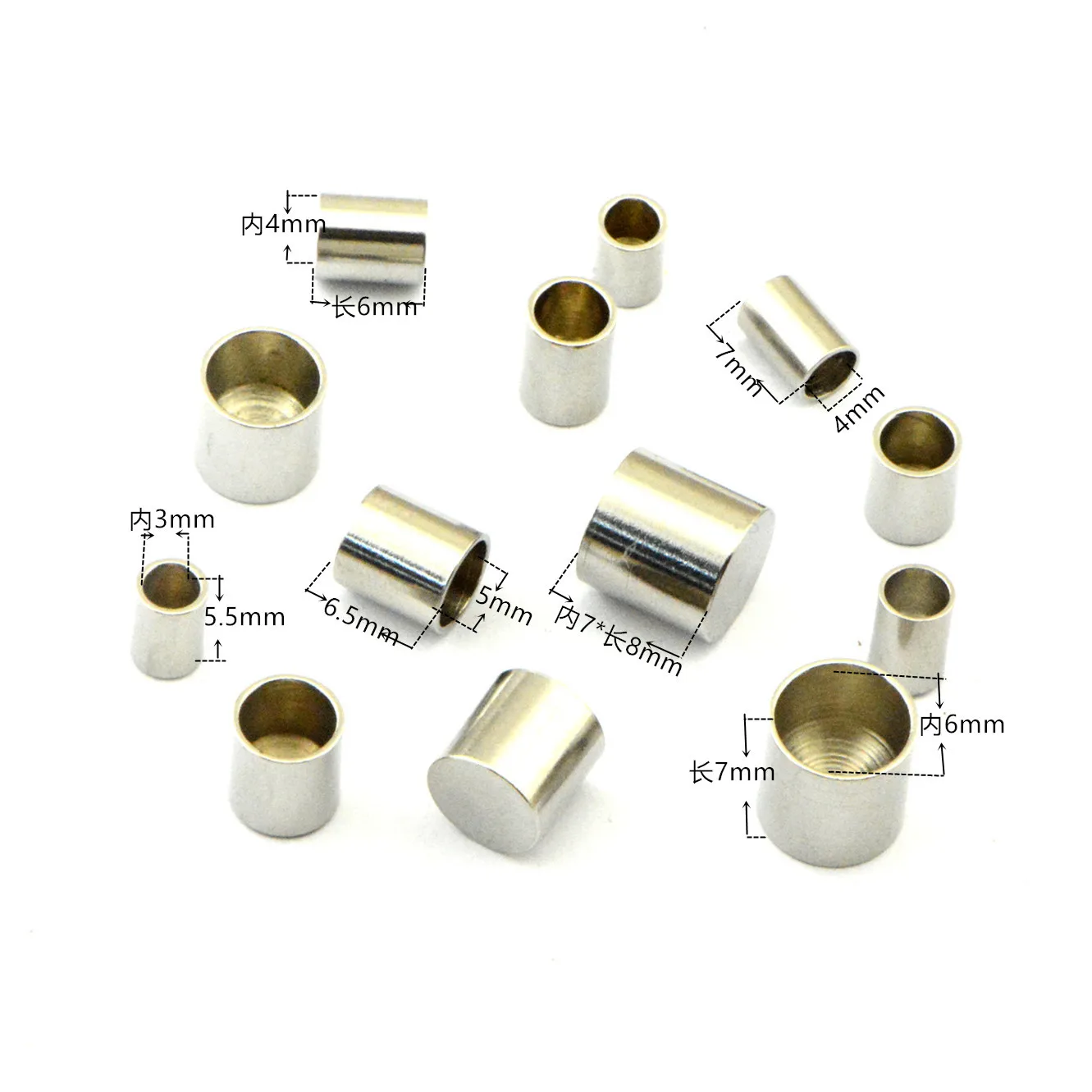 Exquisite Small Stainless Steel Flat Barrel Snake Head Rope Cap Bracelet Necklace Jewelry Making Supplies Accessories Wholesale
Exquisite Small Stainless Steel Flat Barrel Snake Head Rope Cap Bracelet Necklace Jewelry Making Supplies Accessories Wholesale