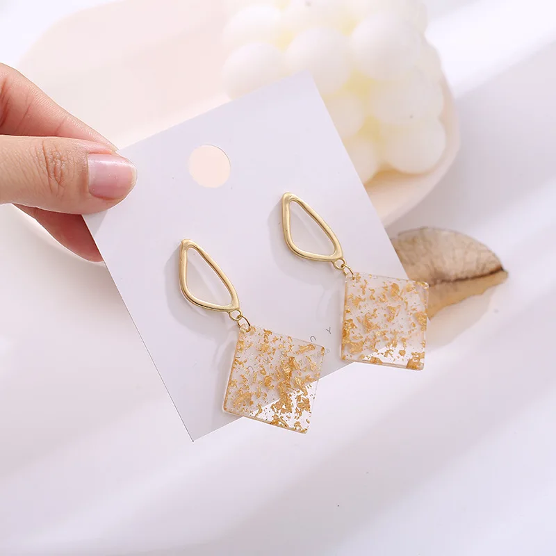 Gold Leaf Transparent Square Drop Dangle Earrings For Women Elegant Irregular Geometric Earrings 2020 Trend Statement Jewelry
Gold Leaf Transparent Square Drop Dangle Earrings For Women Elegant Irregular Geometric Earrings 2020 Trend Statement Jewelry