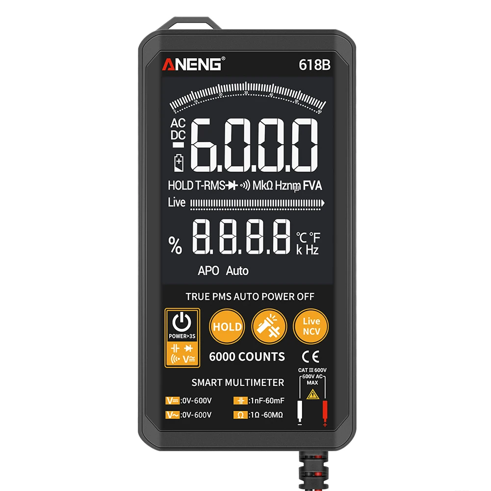 Mini Data Hold High Accuracy Handheld Resistance Capacitance Digital Multimeter AC DC Voltage Home Diode Tester Touch Screen
Mini Data Hold High Accuracy Handheld Resistance Capacitance Digital Multimeter AC DC Voltage Home Diode Tester Touch Screen