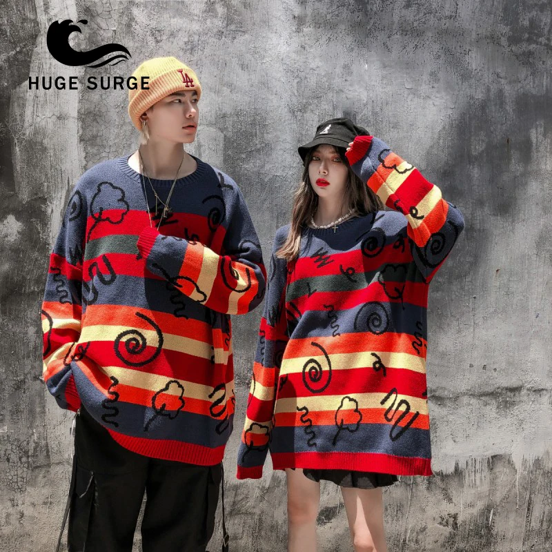 Sweater Embroidered HipHop Long Sleeve Couple Sweater Oversize Ins Knitted Tops For Men High Street College Style
Sweater Embroidered HipHop Long Sleeve Couple Sweater Oversize Ins Knitted Tops For Men High Street College Style