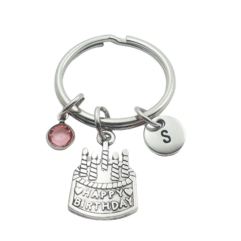 Birthday Cake Initial Letter Monogram Birthstone Keychains Keyring Creative Fashion Jewelry Women Gifts Accessories Pendants
Birthday Cake Initial Letter Monogram Birthstone Keychains Keyring Creative Fashion Jewelry Women Gifts Accessories Pendants
