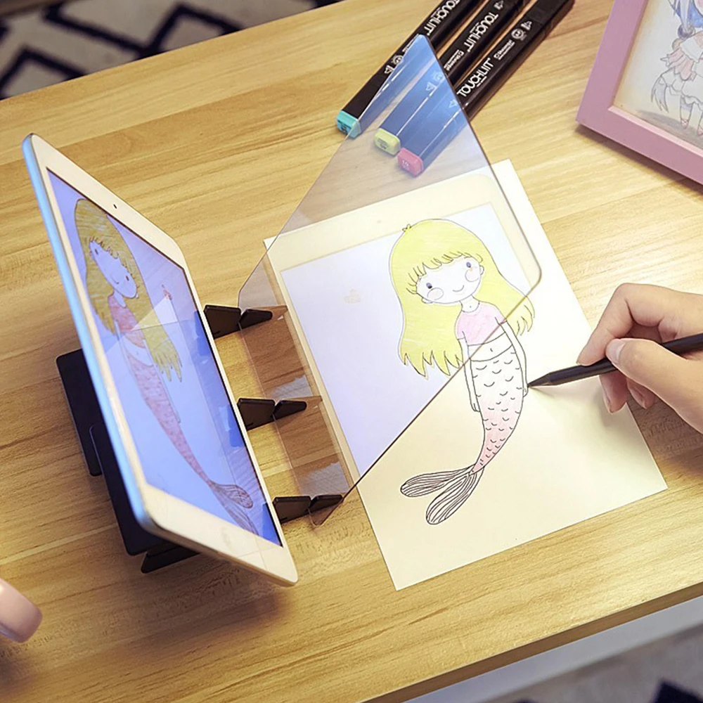 Optical Imaging Drawing Board Lens Sketch Specular Reflection Dimming Bracket Holder Painting Mirror Plate Tracing Copy Tablet
Optical Imaging Drawing Board Lens Sketch Specular Reflection Dimming Bracket Holder Painting Mirror Plate Tracing Copy Tablet