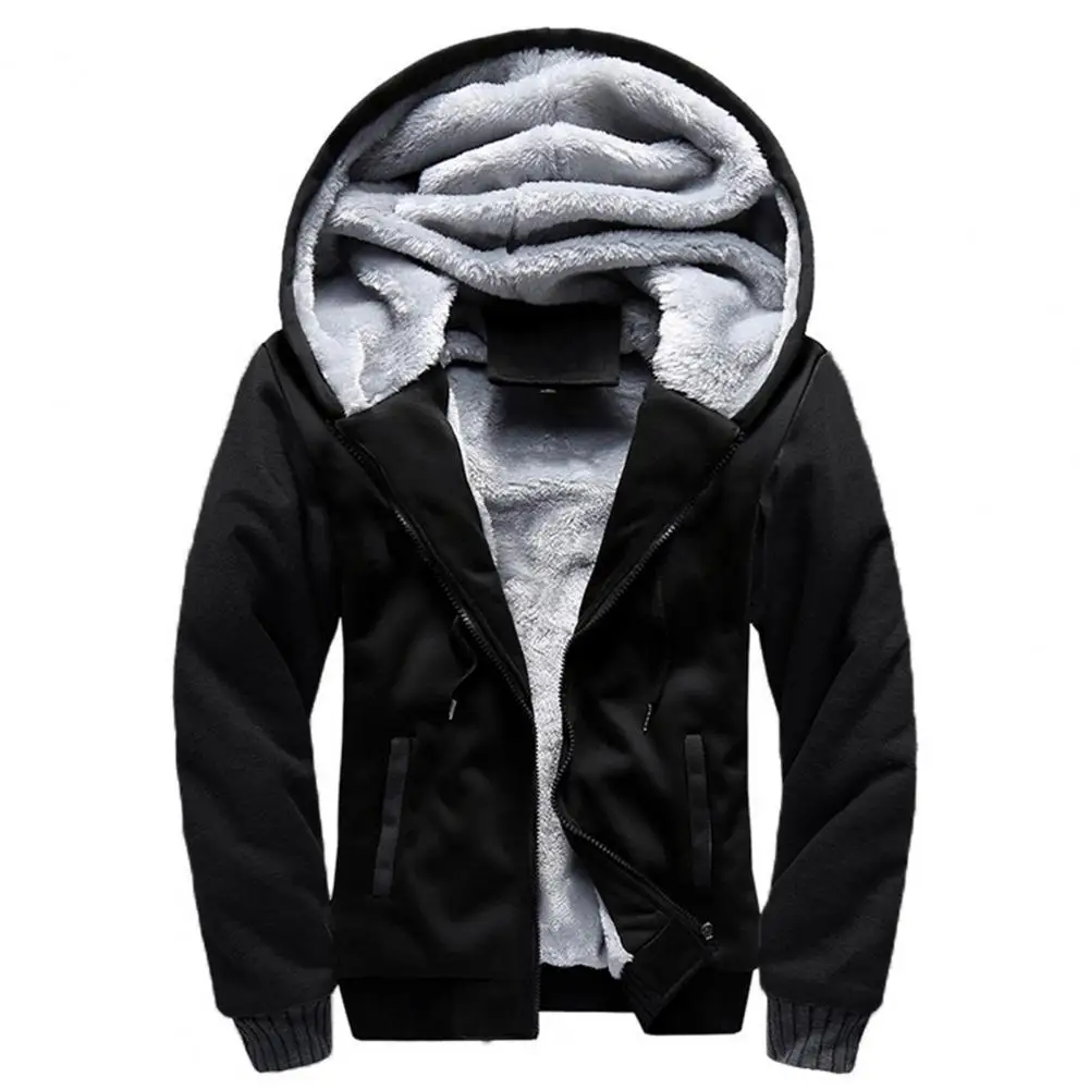 Men Coats Solid Color Casual Stylish Drawstring Zipper Fly Cardigan Hooded Extra Thick Coat Male Jackets Winter
Men Coats Solid Color Casual Stylish Drawstring Zipper Fly Cardigan Hooded Extra Thick Coat Male Jackets Winter