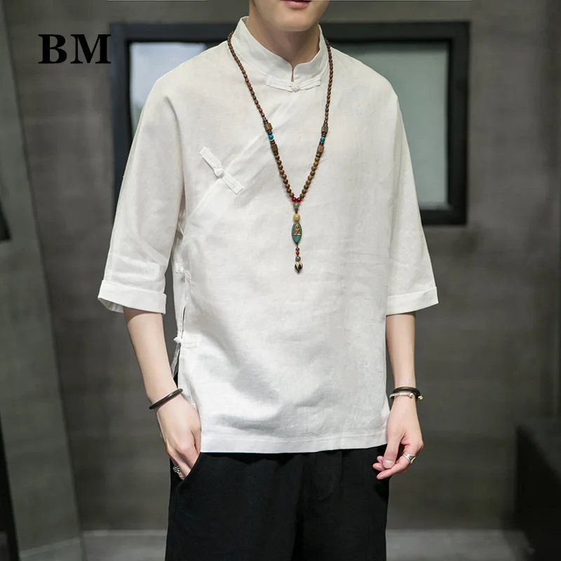 Chinese Traditional Dress Swash Plate Button Linen Stand-Up Collar Hanfu 2021 Oversized Shirt Plus Size Short Sleeve Tops Men
Chinese Traditional Dress Swash Plate Button Linen Stand-Up Collar Hanfu 2021 Oversized Shirt Plus Size Short Sleeve Tops Men