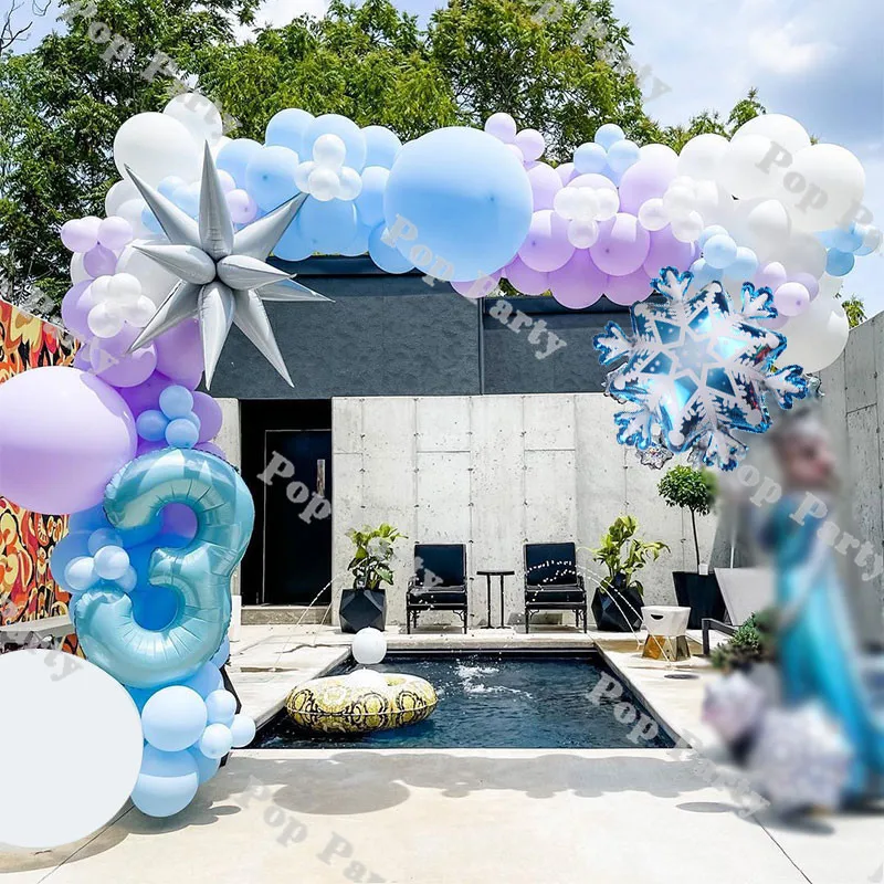Ice Snow Queen Balloon Garland Arch Kit Princess Theme Birthday Party Decoration Girls Pastel Blue Purple Latex Balloons Chain
Ice Snow Queen Balloon Garland Arch Kit Princess Theme Birthday Party Decoration Girls Pastel Blue Purple Latex Balloons Chain