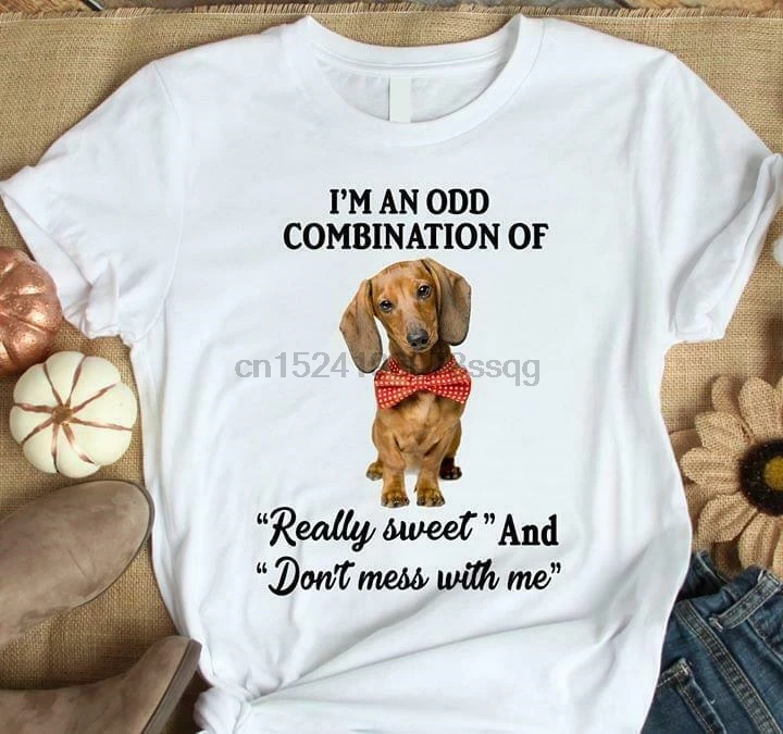 Dachshund Im An Odd Combination Of Sweet And Dont Mess With Me Ladies T-Shirt
Dachshund Im An Odd Combination Of Sweet And Dont Mess With Me Ladies T-Shirt