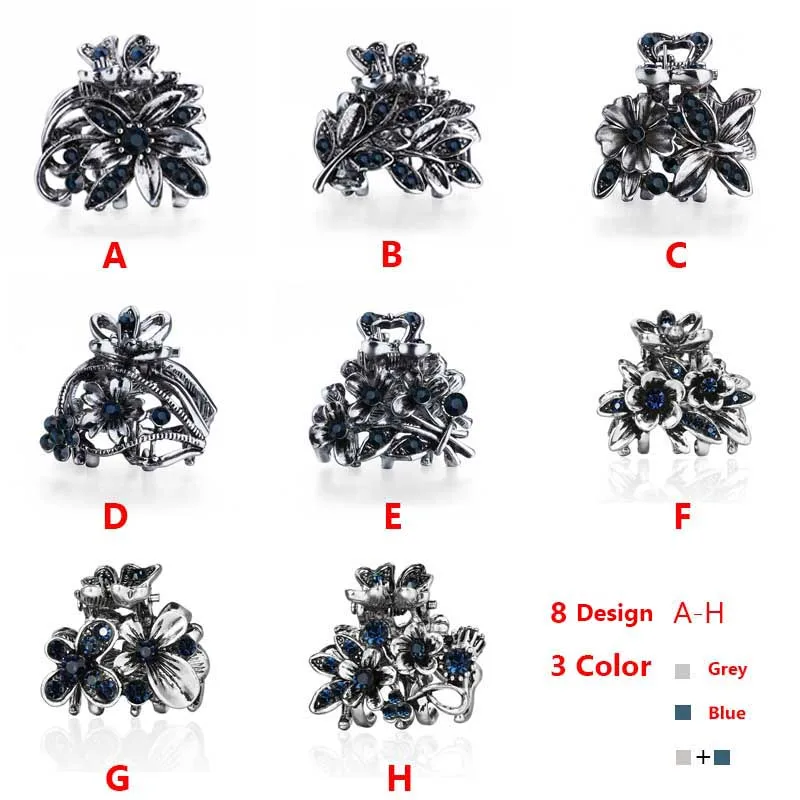 Women Gorgeous Rhinestones Small Flower Hair Claw Clips Metal Crystals Hairpins Hair Accessories for Girl Headdress Ornament
Women Gorgeous Rhinestones Small Flower Hair Claw Clips Metal Crystals Hairpins Hair Accessories for Girl Headdress Ornament