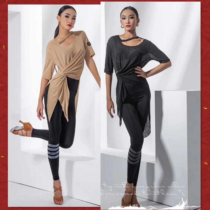 black latin salsa pants Samba Dancing Costumes long latin top latin blouse W21D111
black latin salsa pants Samba Dancing Costumes long latin top latin blouse W21D111