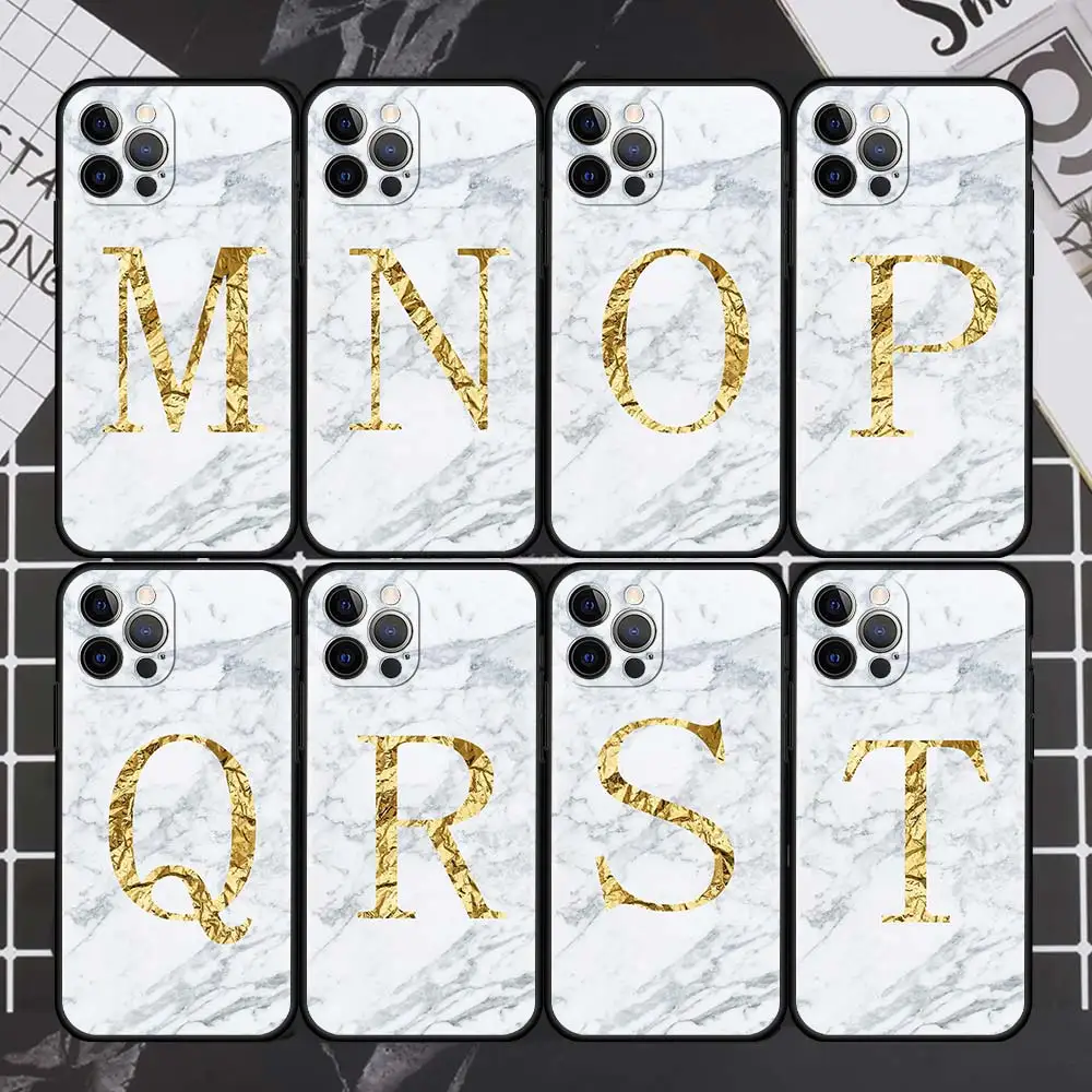 Letter R S Q white marble Case For Apple iPhone 11 13 12 Pro 7 XR X XS Max 8 6 6S Plus 5 5S SE 2020 13Pro Black Phone Cover Capa
Letter R S Q white marble Case For Apple iPhone 11 13 12 Pro 7 XR X XS Max 8 6 6S Plus 5 5S SE 2020 13Pro Black Phone Cover Capa