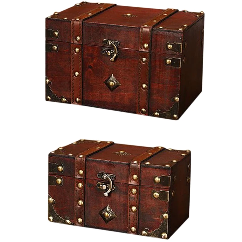 Retro Treasure Chest Vintage Wooden Storage Box Antique Style Jewelry Organizer for Jewelry Box Trinket Box
Retro Treasure Chest Vintage Wooden Storage Box Antique Style Jewelry Organizer for Jewelry Box Trinket Box