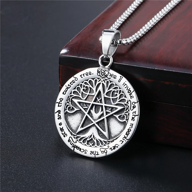 Hip Hop Jewelry Retro Punk Five Star Tree of Life Pendant Fashion 316l Stainless Steel Chain Necklaces For Men Drop Shipping
Hip Hop Jewelry Retro Punk Five Star Tree of Life Pendant Fashion 316l Stainless Steel Chain Necklaces For Men Drop Shipping
