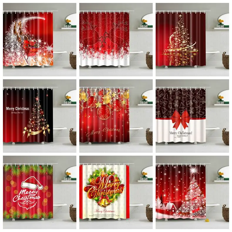 Lighted Christmas Shower Curtain Happy New Year Waterproof Red Curtains for Shower Bathroom Christmas Decor Gifts 200x150cm
Lighted Christmas Shower Curtain Happy New Year Waterproof Red Curtains for Shower Bathroom Christmas Decor Gifts 200x150cm