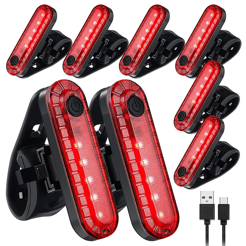 8 Pcs Bicycle Rear Light Mountain Bike Tail Light USB Charging LED Warning Lamps Cycling Waterproof Tail Lamp Outdoor Riding
8 Pcs Bicycle Rear Light Mountain Bike Tail Light USB Charging LED Warning Lamps Cycling Waterproof Tail Lamp Outdoor Riding