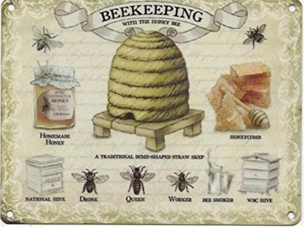 Bee Keeping Beekeeping Vintage Retro Metal Tin Signs Vintage Look Sign Plaque for Bar Cafe Store Home Garage Wall Decoration 8
Bee Keeping Beekeeping Vintage Retro Metal Tin Signs Vintage Look Sign Plaque for Bar Cafe Store Home Garage Wall Decoration 8