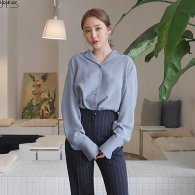 Houthion V-neck Women's Shirt Long-sleeved Blouse Solid Color Top Comfortable Fashion Casual Korean Spring and Summer
Houthion V-neck Women's Shirt Long-sleeved Blouse Solid Color Top Comfortable Fashion Casual Korean Spring and Summer