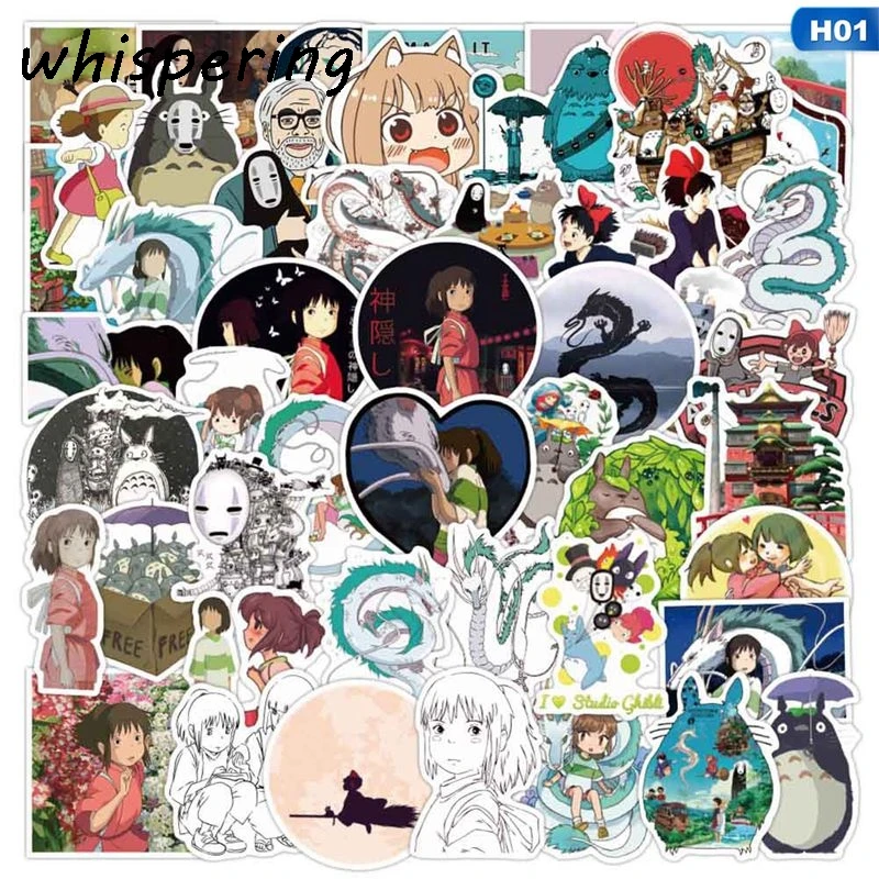 50PCS Cartoon Anime Spirited Away Stickers Totoro No Face Man DIY Children Stationery Laptop Skateboard Guitar Cute Sticker
50PCS Cartoon Anime Spirited Away Stickers Totoro No Face Man DIY Children Stationery Laptop Skateboard Guitar Cute Sticker