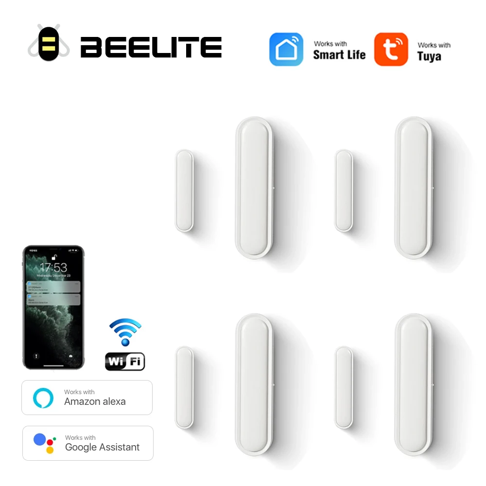 Beelite Smart Door Sensor WiFi Window Sensor Door Open/Closed Detectors Home Security App Notification Alexa Google Assistant
Beelite Smart Door Sensor WiFi Window Sensor Door Open/Closed Detectors Home Security App Notification Alexa Google Assistant
