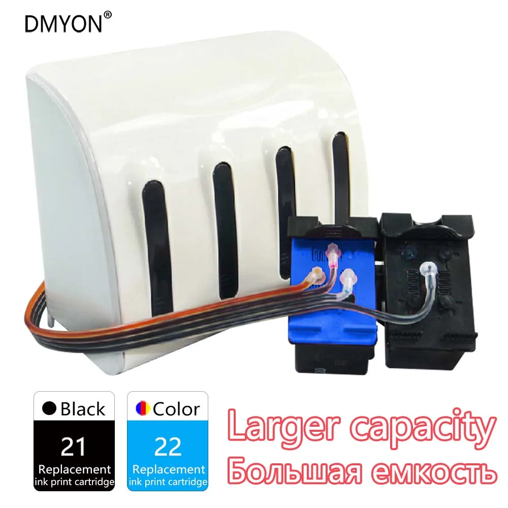 

DMYON Compatible for Hp 21 22 Continuous Ink Supply System DeskJet F2212 F2214 F2235 F2238 F2240 2250 2275 Printer Ink Cartridge