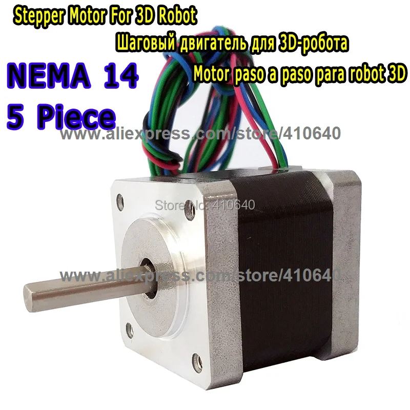 Шаговый двигатель для 3D-принтера 14HS13-0804S L34 мм, Nema 14, 1,8 градусов, 0,8a, 18 Н. См, эквивалент 14HY3402 и 35HS3408, 5 шт.
Шаговый двигатель для 3D-принтера 14HS13-0804S L34 мм, Nema 14, 1,8 градусов, 0,8a, 18 Н. См, эквивалент 14HY3402 и 35HS3408, 5 шт.