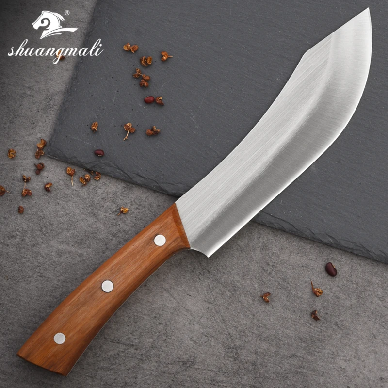 Фото Шеф повар мясницкий нож 4Cr13 нержавеющая сталь нарезка кухонный острый куриный(Aliexpress на русском)