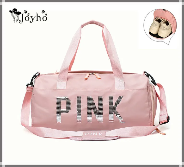 New Cheap Sequins PINK Letters Gym Fitness Sports Bag Shoe Compartment Waterproof Shoulder Crossbody Bag Women Tote Handbag 
New Cheap Sequins PINK Letters Gym Fitness Sports Bag Shoe Compartment Waterproof Shoulder Crossbody Bag Women Tote Handbag