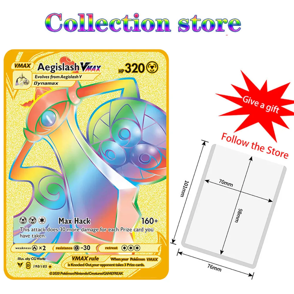 Pokemon Anime NEW Styles Trainer Colored Metal Card V&VMAX Game Collection Cards Toys for Children Christmas Gift 
Pokemon Anime NEW Styles Trainer Colored Metal Card V&VMAX Game Collection Cards Toys for Children Christmas Gift