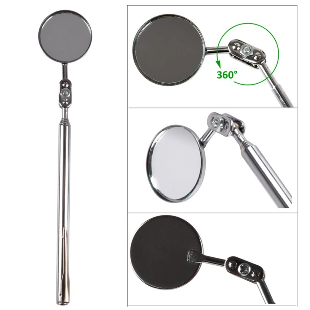 Stable Extension Telescoping Inspection Mirror 30 mm Diameter 17 to 49 cm Retractable Length for 360°Angle View
Stable Extension Telescoping Inspection Mirror 30 mm Diameter 17 to 49 cm Retractable Length for 360°Angle View