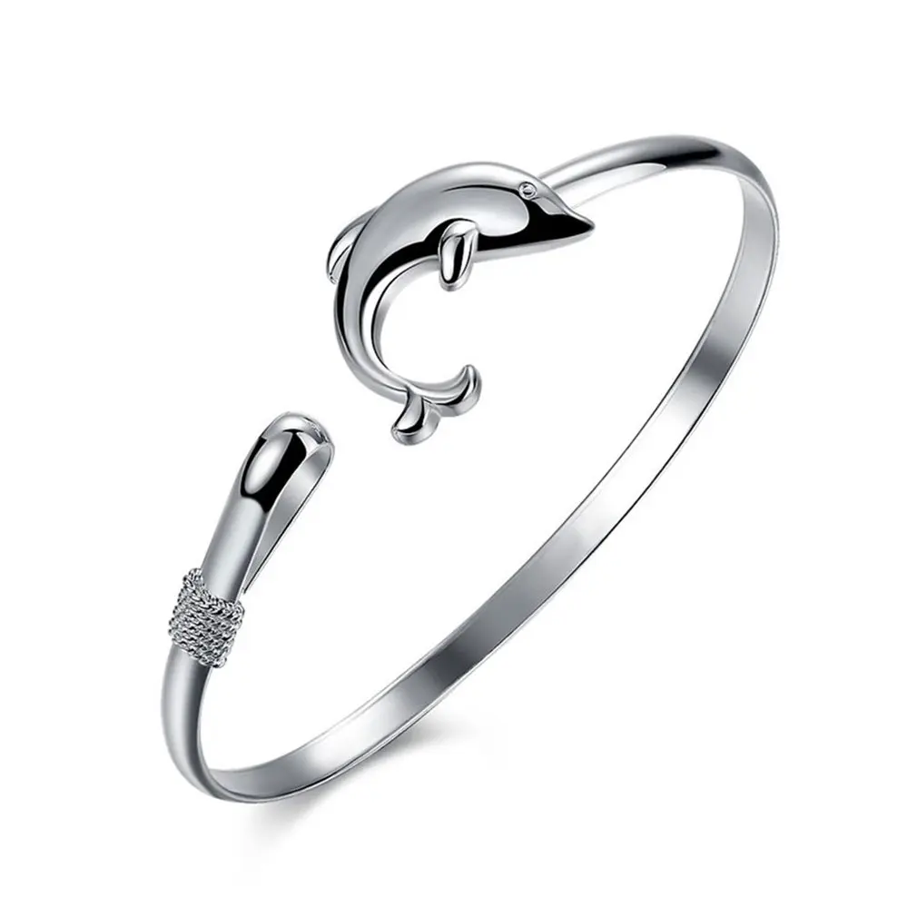 Trendy Animal Jewelry European Style Fashion Jewelry Silver Color Dolphin Clasp Bangle Bracelet Perfect for Gift
Trendy Animal Jewelry European Style Fashion Jewelry Silver Color Dolphin Clasp Bangle Bracelet Perfect for Gift