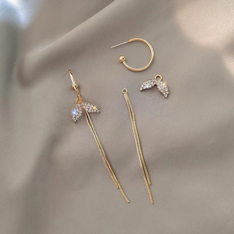 Fishtail Dangle Earrings Women Long Chain Rhinestone Drop Earrings Gifts For Girls Gathering Daily Wearing Jewelry Accessories
Fishtail Dangle Earrings Women Long Chain Rhinestone Drop Earrings Gifts For Girls Gathering Daily Wearing Jewelry Accessories
