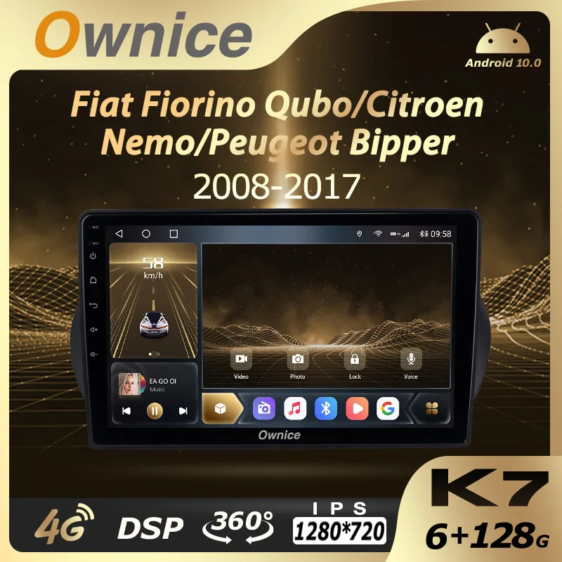 Автомагнитола Ownice K7 на Android 10,0 для Fiat Fiorino Qubo 2008-2017 для Citroen Nemo для Peugeot Bipper 2008-2017 6G + 128G 360
Автомагнитола Ownice K7 на Android 10,0 для Fiat Fiorino Qubo 2008-2017 для Citroen Nemo для Peugeot Bipper 2008-2017 6G + 128G 360