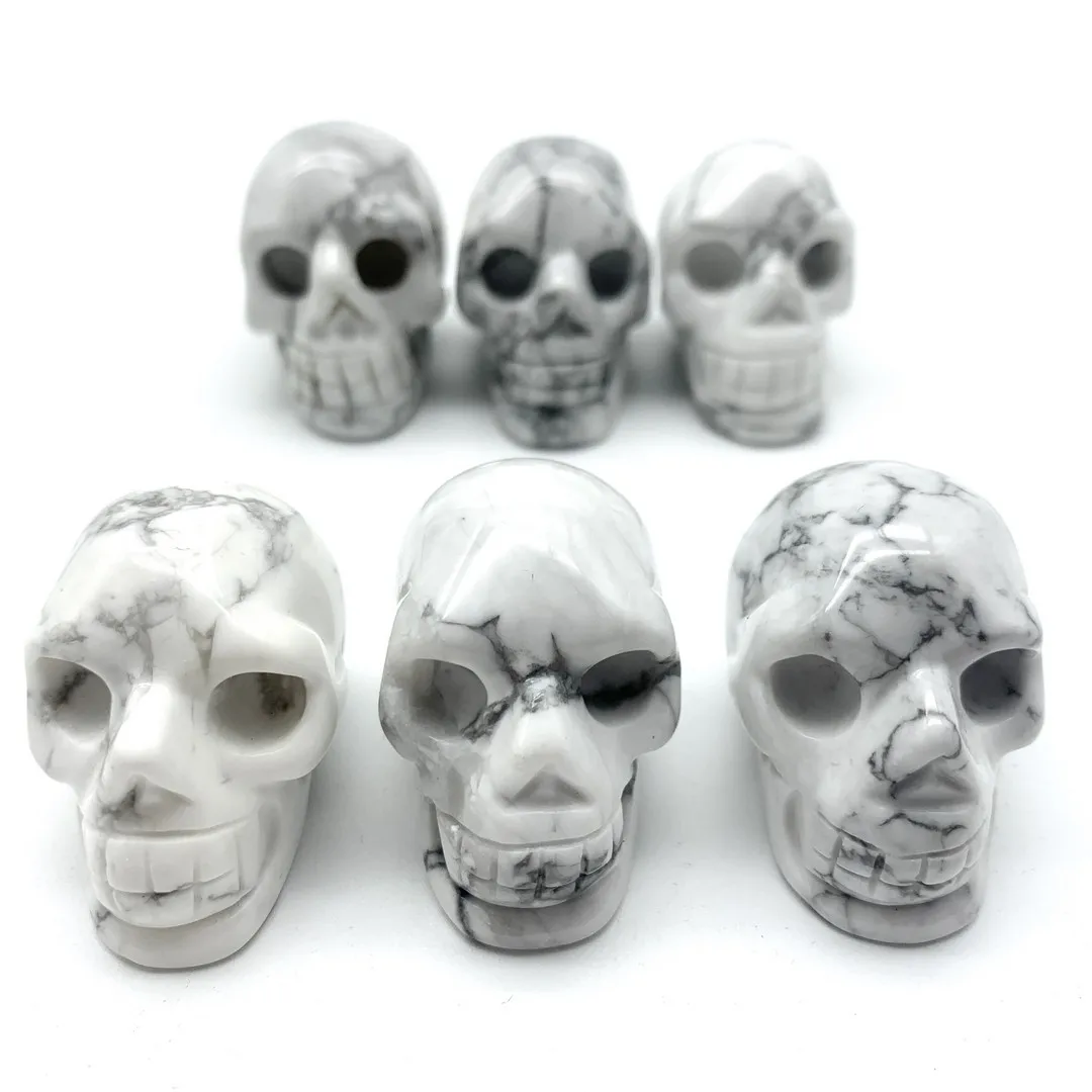 Natural White Turquoise Quartz Skull Ghost Head Carved Crystal Handmade Crystal Energy Home Ornaments Healing Decoration Stones
Natural White Turquoise Quartz Skull Ghost Head Carved Crystal Handmade Crystal Energy Home Ornaments Healing Decoration Stones