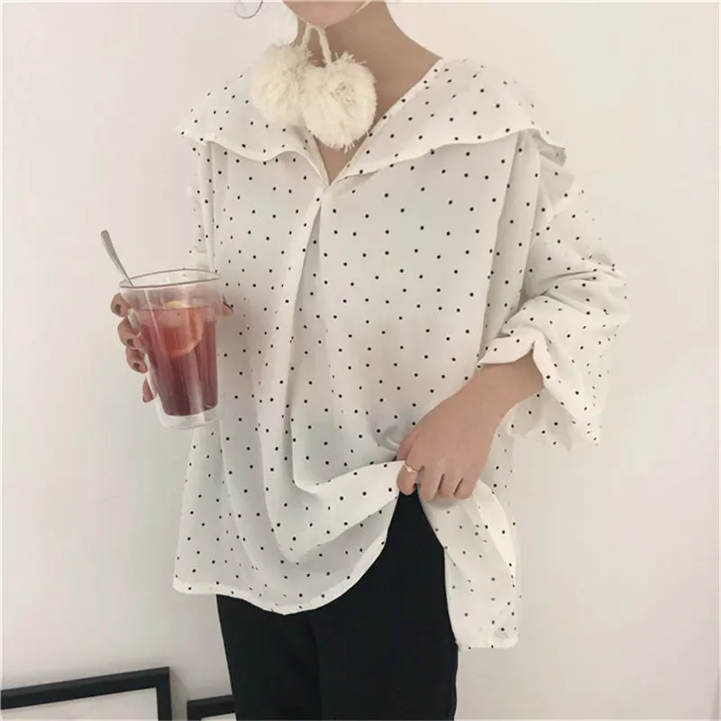HziriP Polka Dots All Match Sweet Women Streetwear 2021 Chic Office Lady Feminine Gentle Shirts Loose Casual Tops Basic Blouses
HziriP Polka Dots All Match Sweet Women Streetwear 2021 Chic Office Lady Feminine Gentle Shirts Loose Casual Tops Basic Blouses