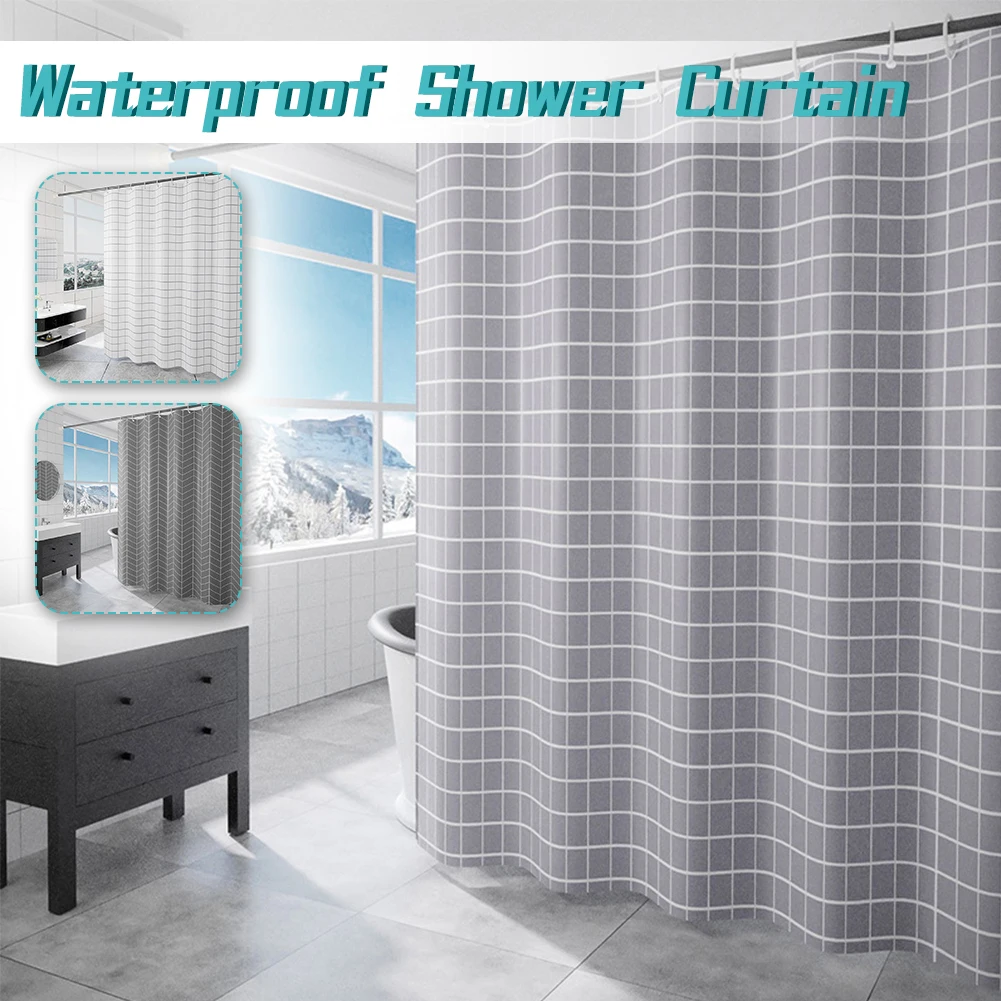 Grid Shower Curtain With 12 Hooks, Fabric Shower Curtain For Bathroom, Machine Washable Shower Curtain Sets,180cm*180cm
Grid Shower Curtain With 12 Hooks, Fabric Shower Curtain For Bathroom, Machine Washable Shower Curtain Sets,180cm*180cm