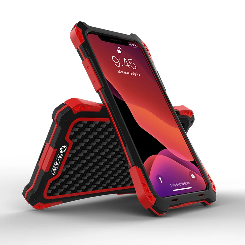 Противоударный чехол для iPhone 11/ Pro/ Max, с полной защитой 360, из углеродного волокна, силиконовый и алюминиевый, жесткий
Противоударный чехол для iPhone 11/ Pro/ Max, с полной защитой 360, из углеродного волокна, силиконовый и алюминиевый, жесткий