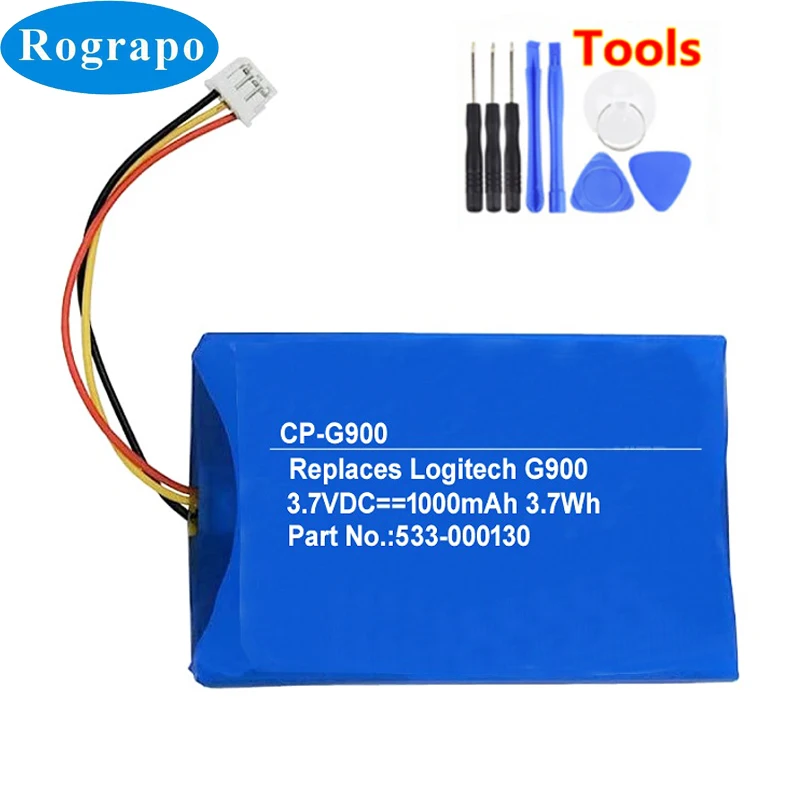New 533-000130 Battery For Logiteh G703, G900, G403,G903 Wireless Mouse Accumulator 1000mAh Batterie 3-wire Plug+tools 
New 533-000130 Battery For Logiteh G703, G900, G403,G903 Wireless Mouse Accumulator 1000mAh Batterie 3-wire Plug+tools