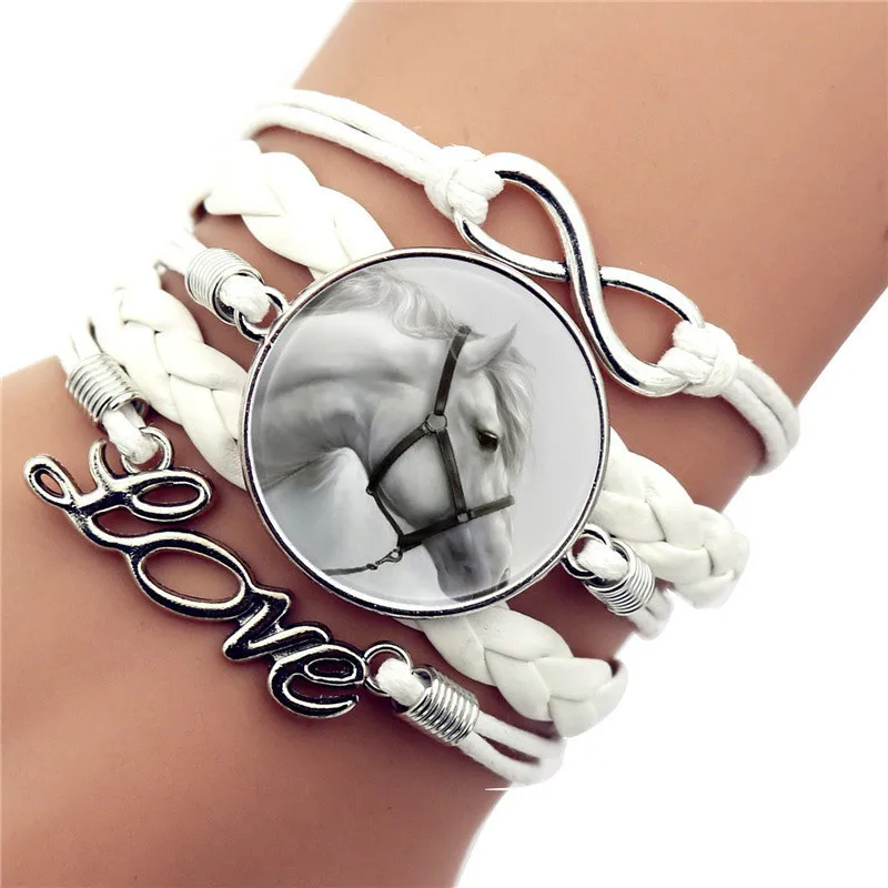 Vintage Horse Picture Bronze Leather Butterfly Charms Infinity Wrap Bracelets Bangles For Women Girls Braided Wristband Bracelet
Vintage Horse Picture Bronze Leather Butterfly Charms Infinity Wrap Bracelets Bangles For Women Girls Braided Wristband Bracelet