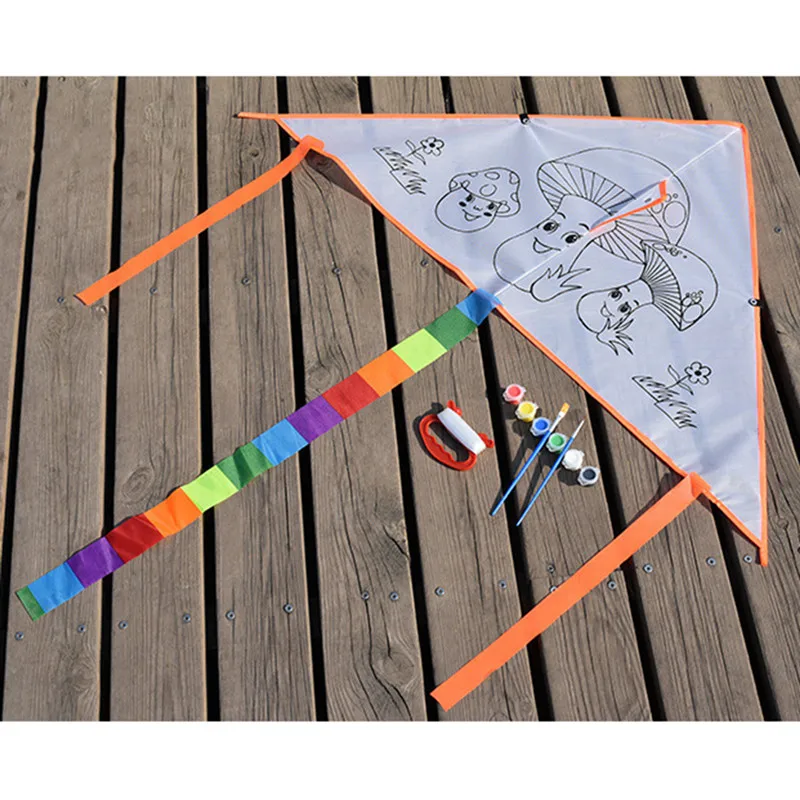 DIY Children's Graffiti Color Kite Long Tail Kite White Triangle Belt 60M Line Outdoor Parent-Child Sports Fun Children's Gift
DIY Children's Graffiti Color Kite Long Tail Kite White Triangle Belt 60M Line Outdoor Parent-Child Sports Fun Children's Gift