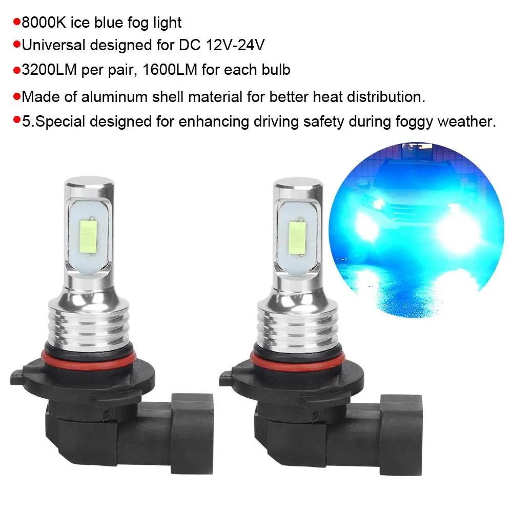 DC12V-24V 2Pcs 9005 Fog Lights Bulb 80W 3570 2SMD 8000K Car Driving Running Lamp Auto Leds Light
DC12V-24V 2Pcs 9005 Fog Lights Bulb 80W 3570 2SMD 8000K Car Driving Running Lamp Auto Leds Light